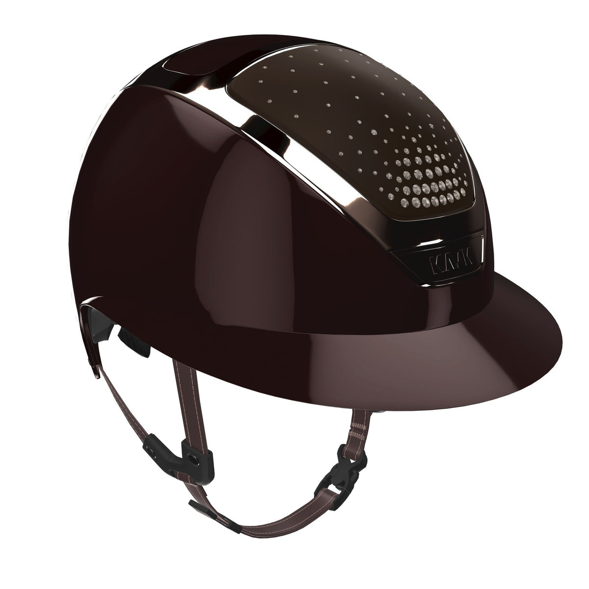 KASK Star Lady Reithelm mit Swarovski® Passage in Espresso Brown / Greige