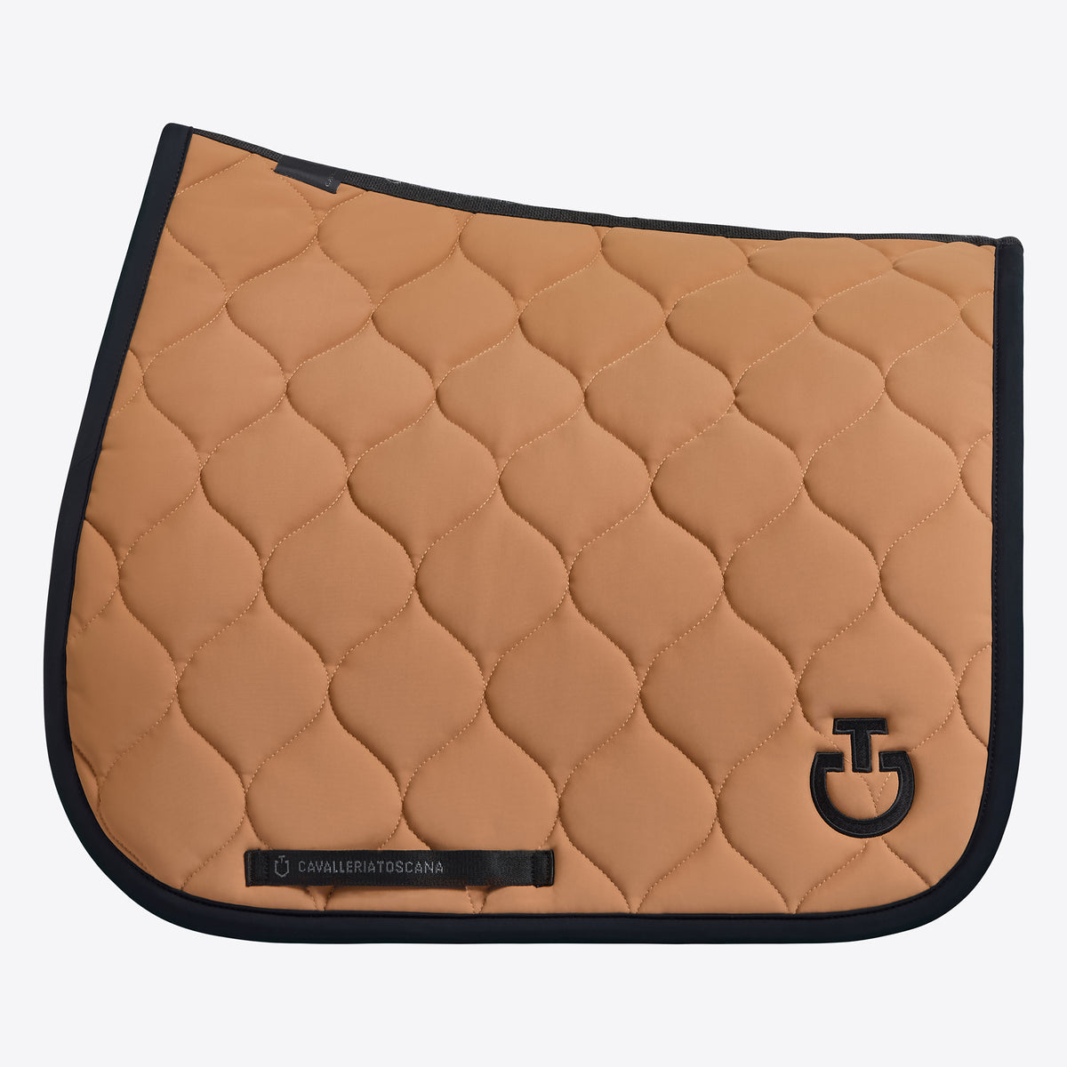 Cavalleria Toscana Dressurschabracke Kreissteppung Camel Schwarz