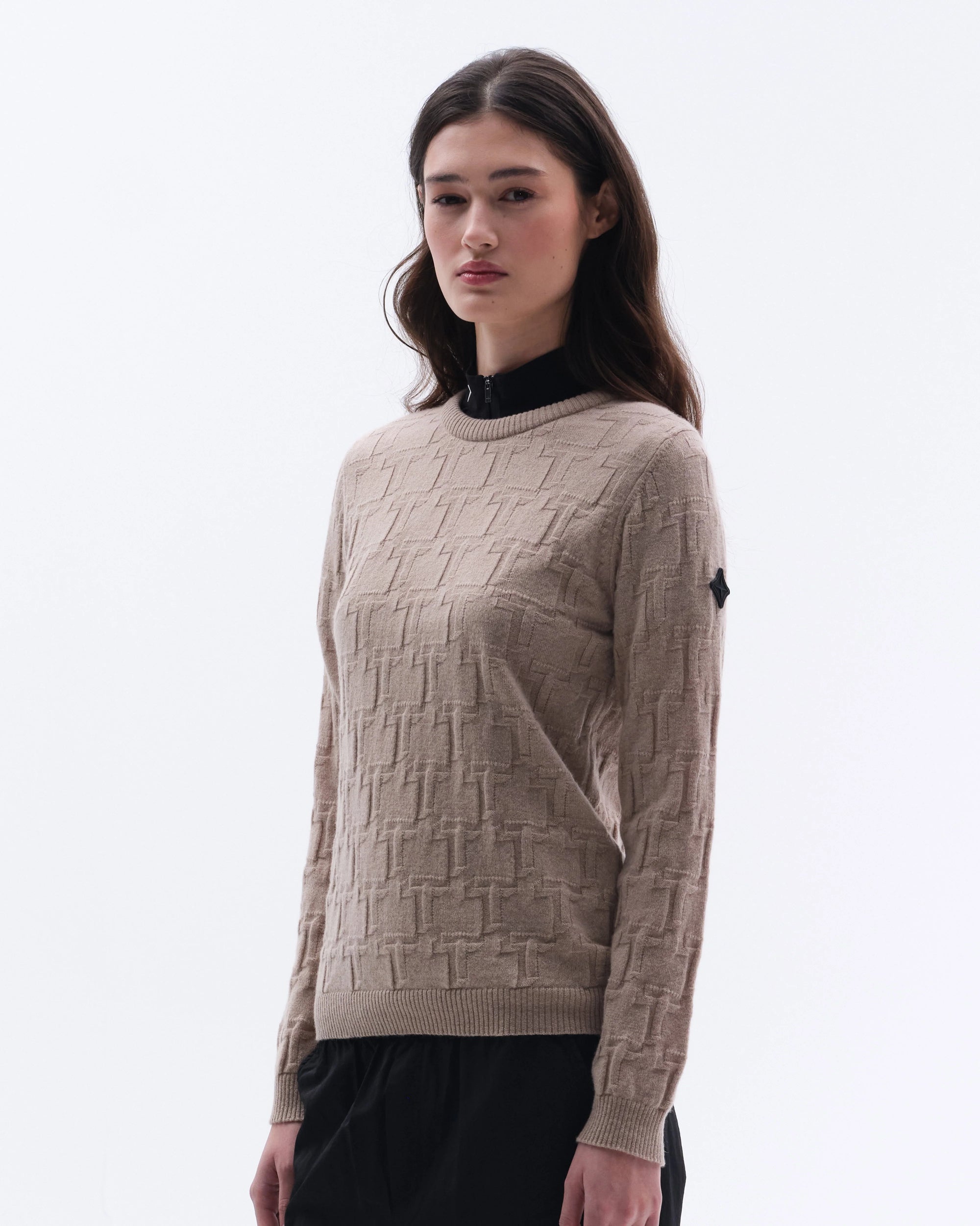 Trolle Sweater Merino Cashmere Damen Sand
