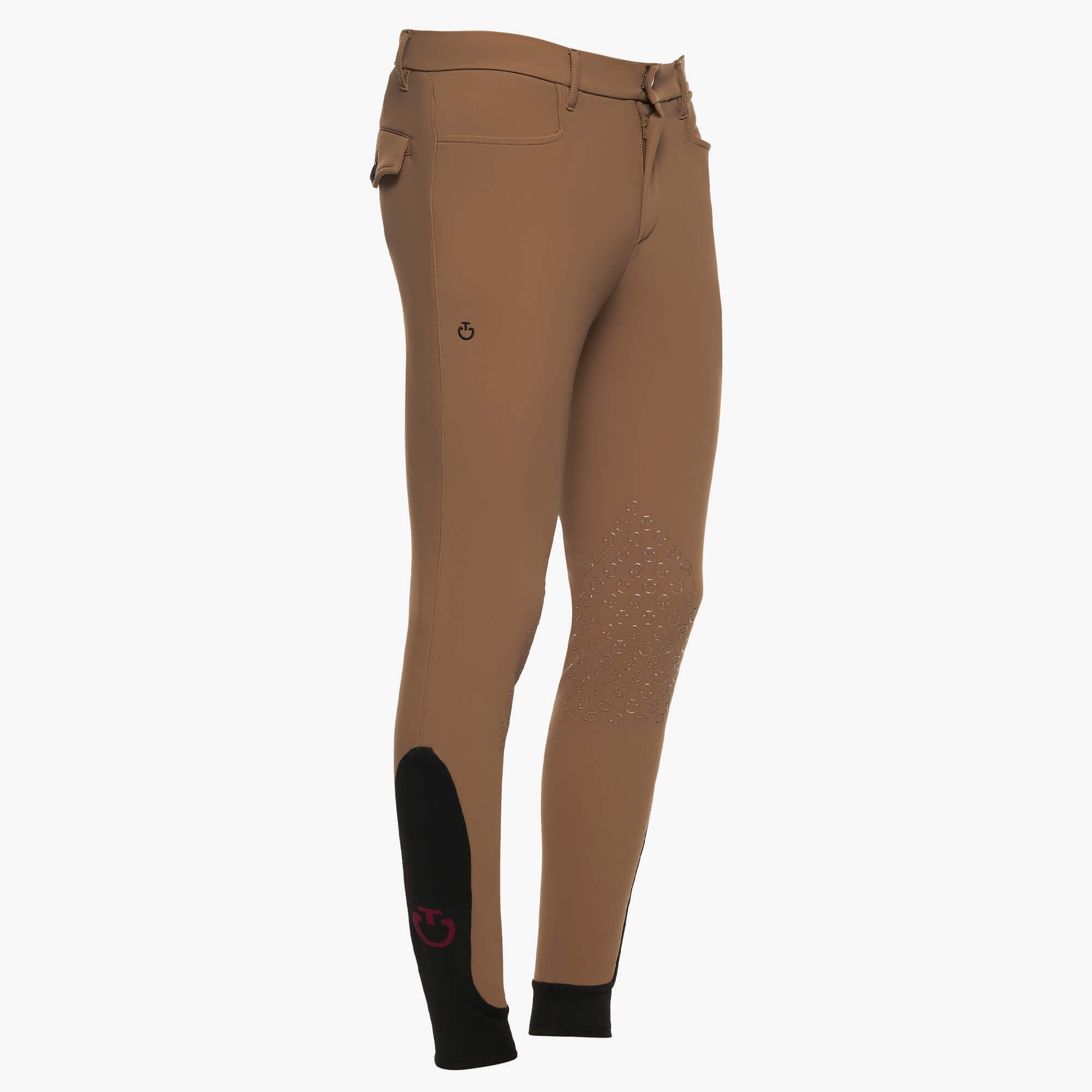 Brown men's breeches with knee grip