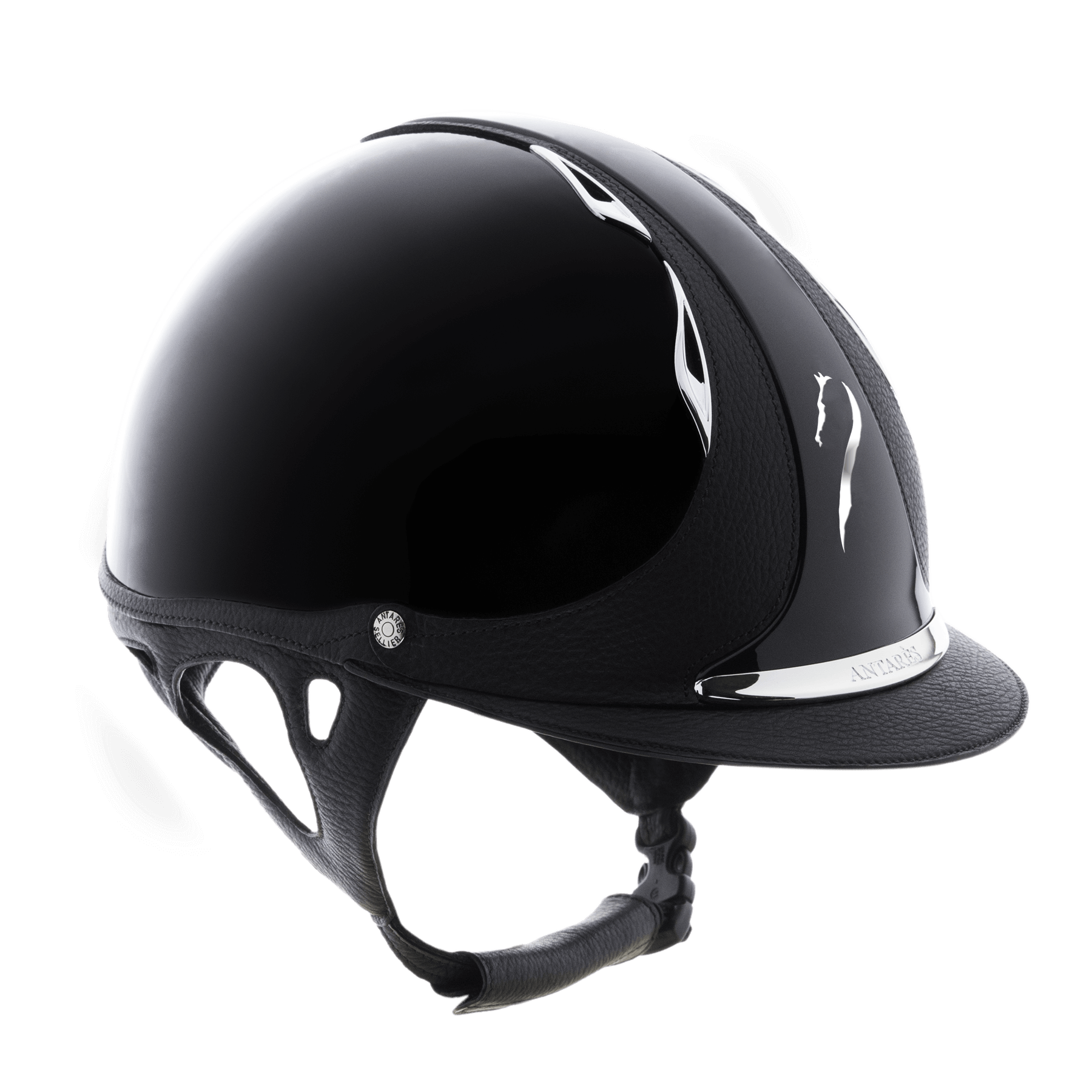 ANTARÈS PREMIUM RIDING HELMET IN GLOSSY BLACK