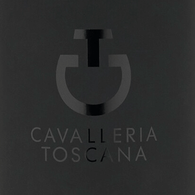 Cavalleria Toscana Logo auf der Wasserflasche