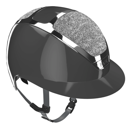 KASK Reithelm STAR LADY Pure Shine Anthracite CRYSTALS MIDNIGHT SILVER