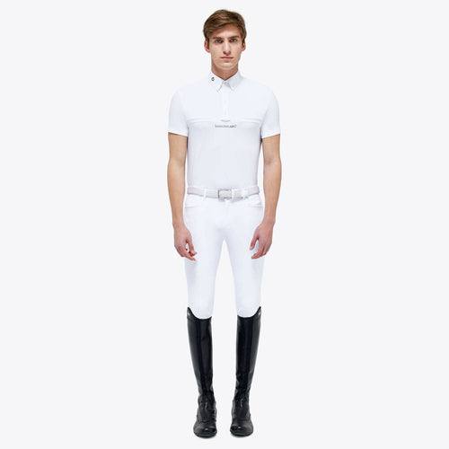 Cavalleria Toscana Dash Performance Piqué S/S Competition Polo POU325-PA068-0001-White