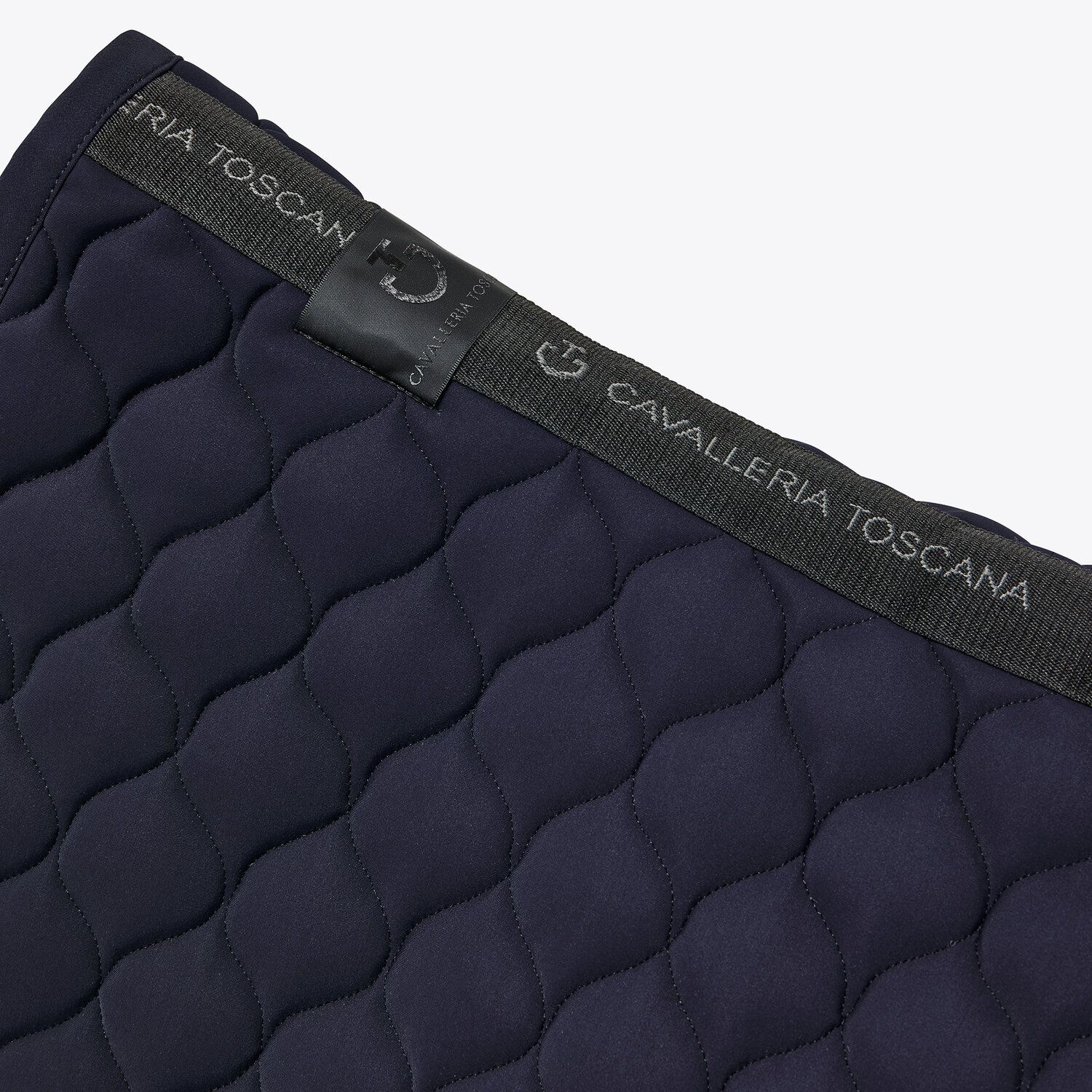 CT Circular Quilted Jersey Dressage Saddle Pad navy