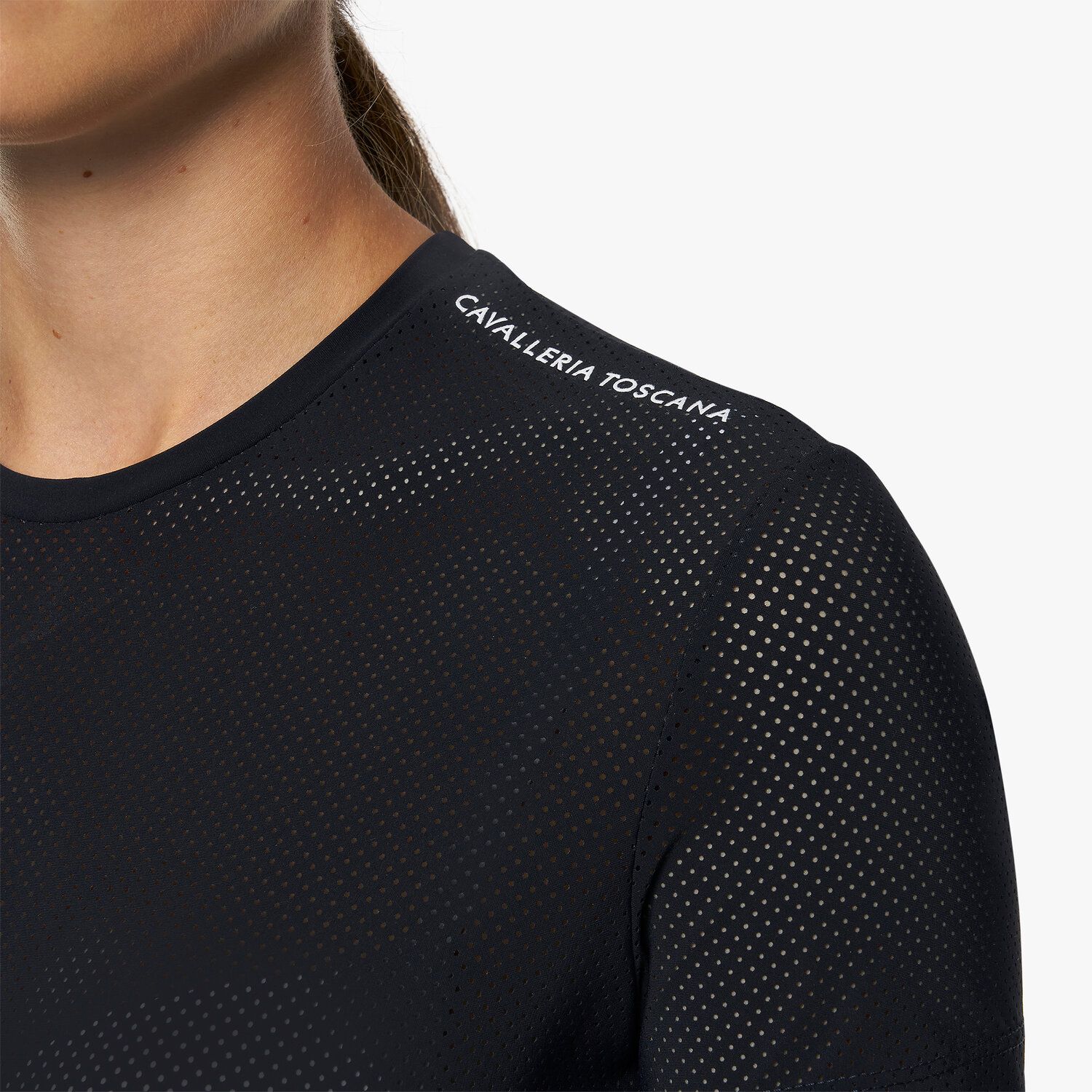 CAVALLERIA TOSCANA Perforated Jersey Strippet T-Shirt