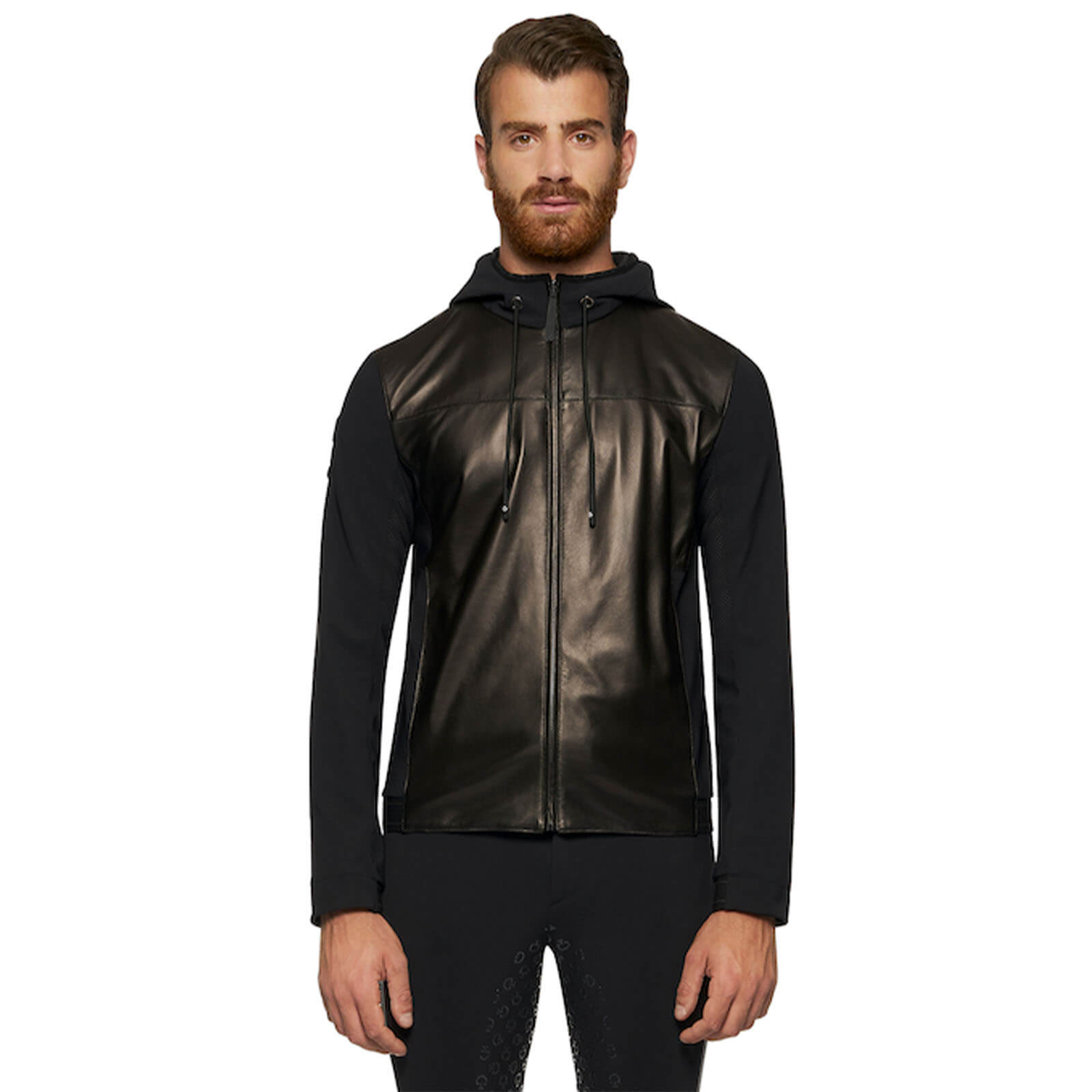 Men's leather jacket with style and function