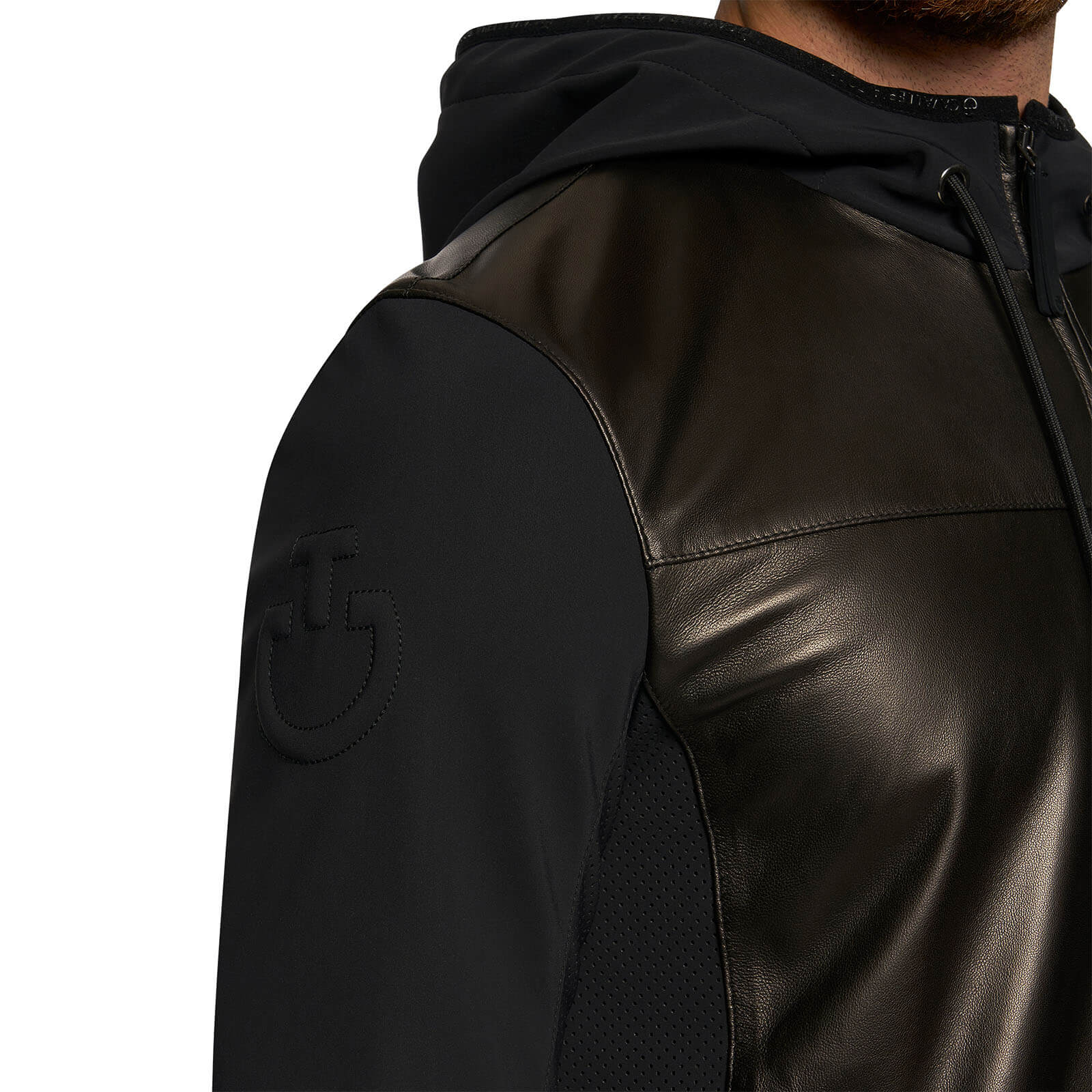 Men's leather jacket with style and function