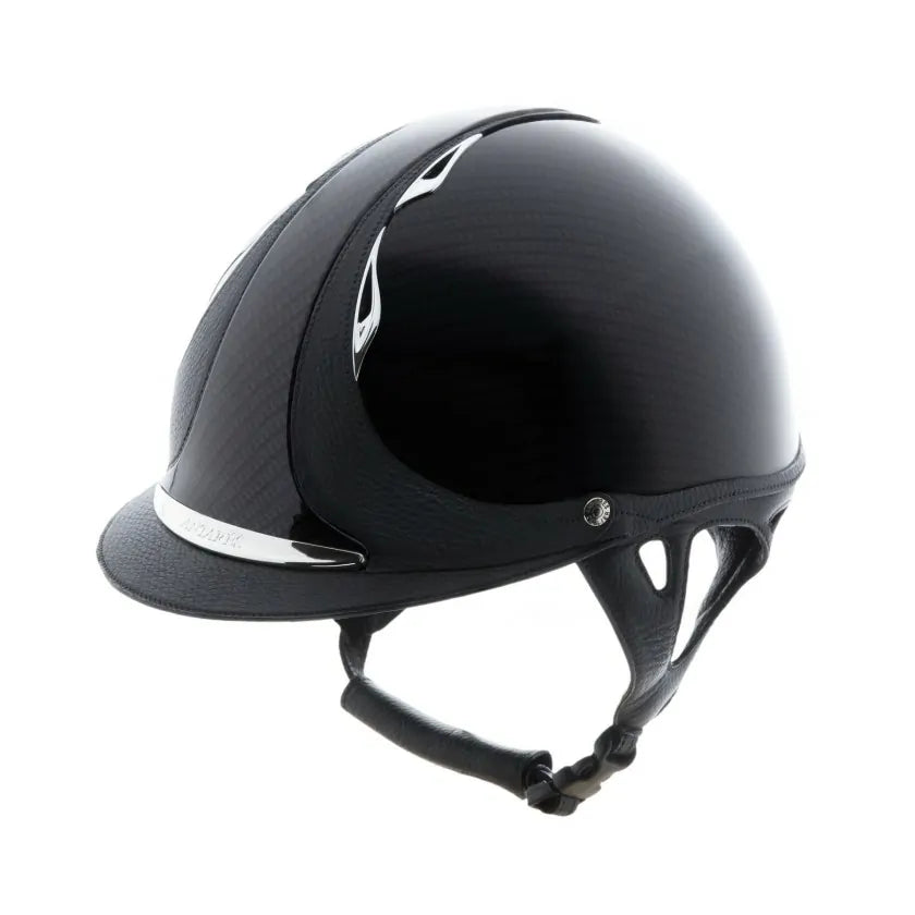 Carbon Riding Helmet Glossy Black